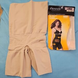 Flexees High-Waist Thigh Slimmer - Tan